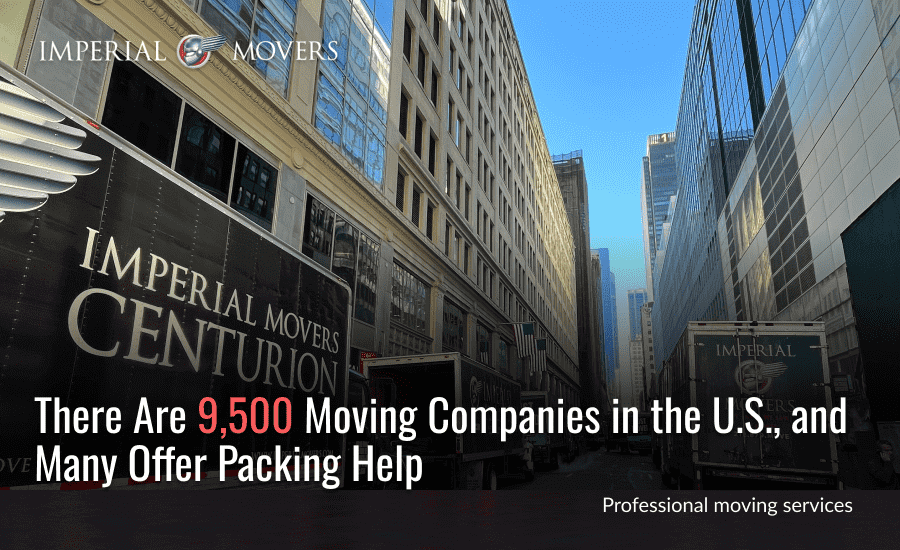 A custom image showing the number of moving companies in the U.S.