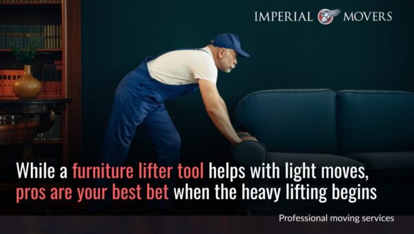 A custom image saying when a lifter is not enough you should call pros