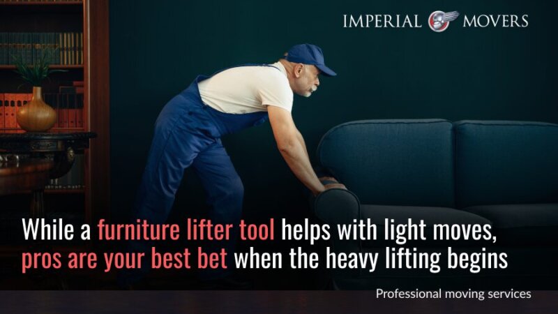 A custom image saying when a lifter is not enough you should call pros