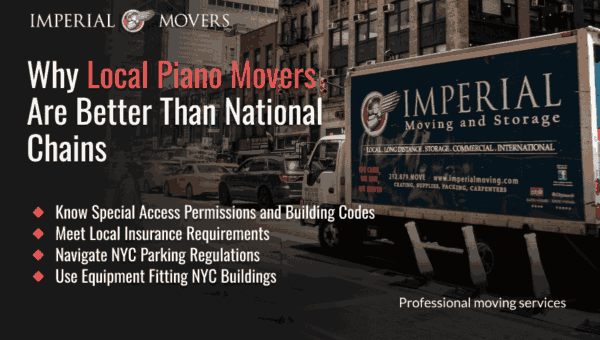 A custom image listing the reasons to hire local piano movers in NYC