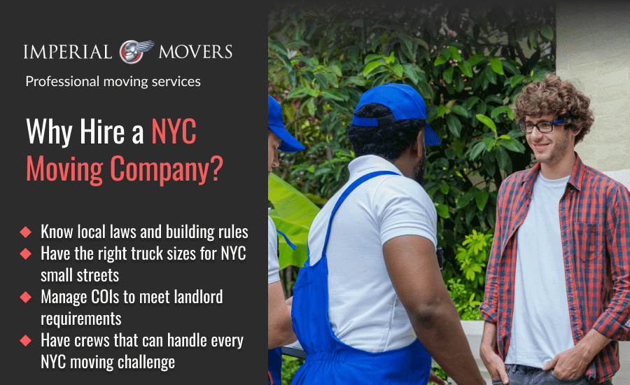 A custom image showing the benefits of hiring NYC movers