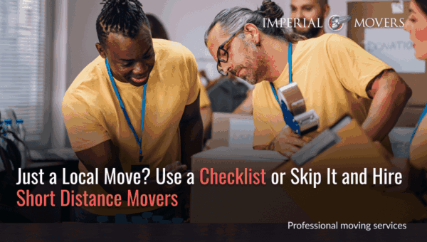 A custom image listing the alternatives for a short distance move using a checklist or hiring pros