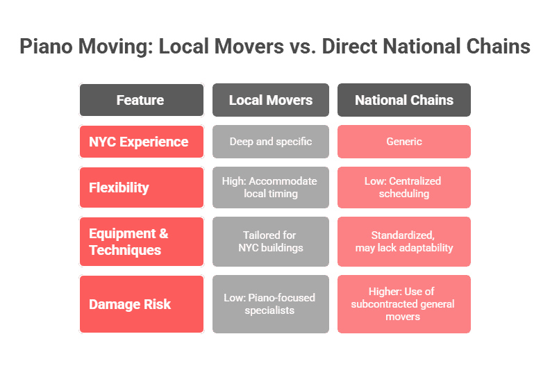 A custom image comparing local piano movers vs national chains