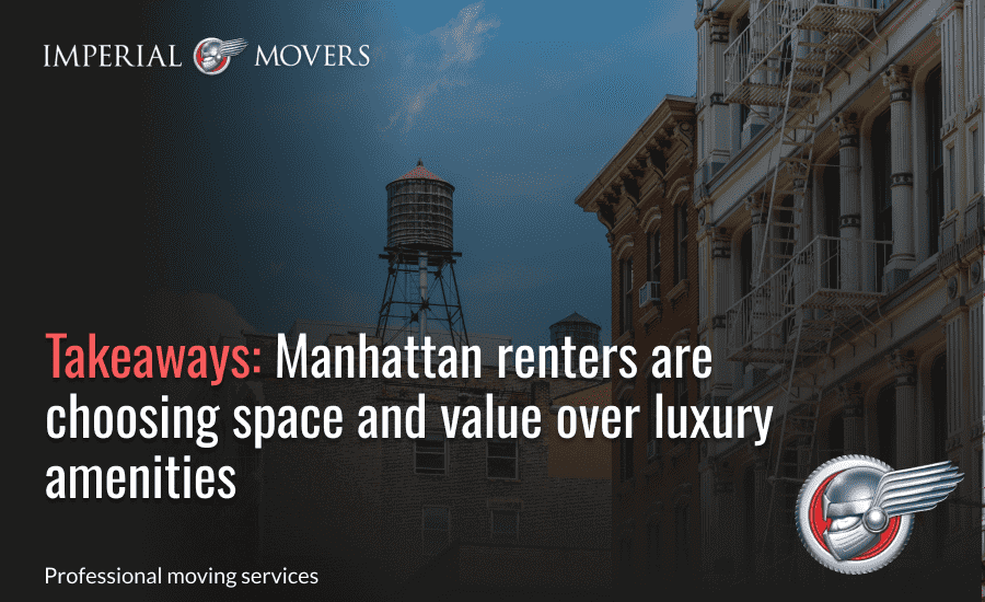 An infographic outlining market trends for Manhattan apartments