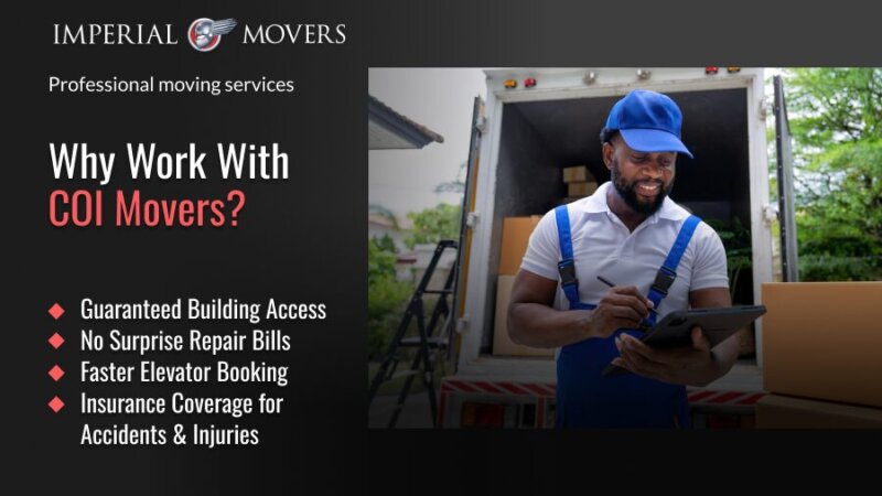 A custom image listing the advantages of hiring coi movers