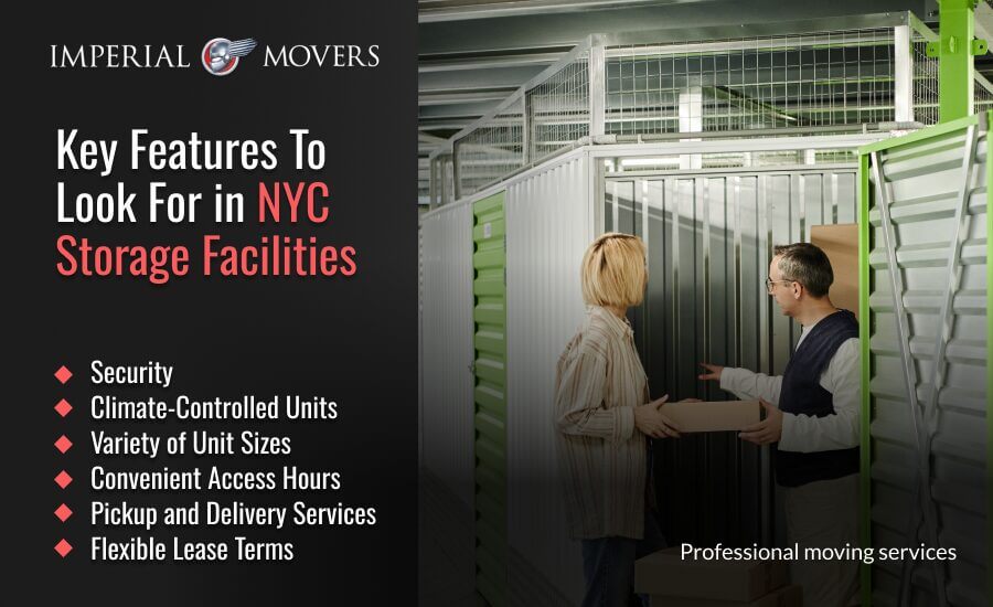 A custom image listing what to consider when choosing a storage unit